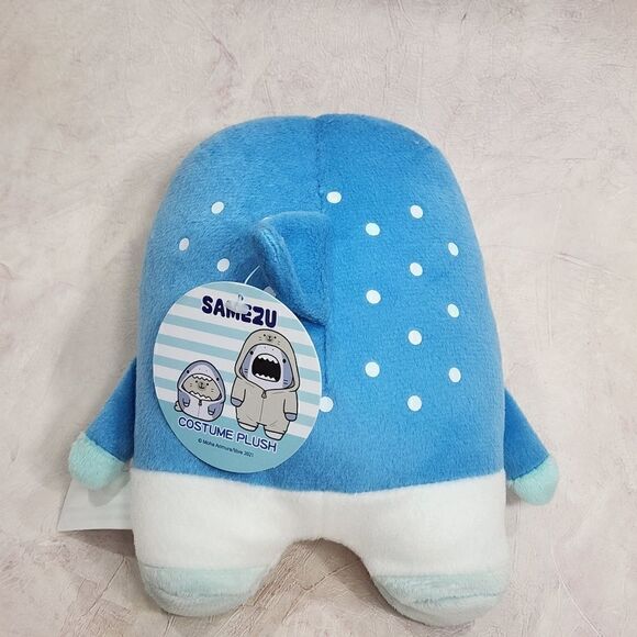 Samezu 7" BlueTiger Shark Jinbe Shark Costume Plush Toy NEW - Picture 2 of 4